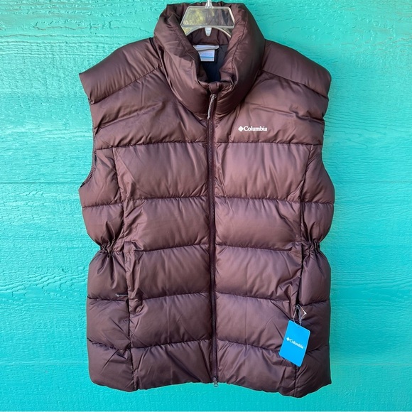 COLUMBIA PUFFECT LONG PUFFER VEST SIZE XL BROWN NWT - Picture 6 of 11
